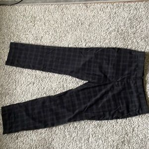 Black Perry Ellis Portfolio Checkered Pants